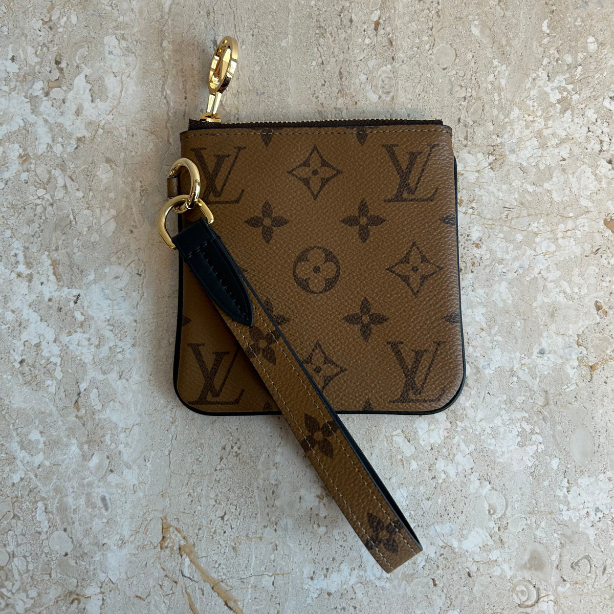 LOUIS VUITTON Monogram Canvas Pochette Key Cles Coin Case-US