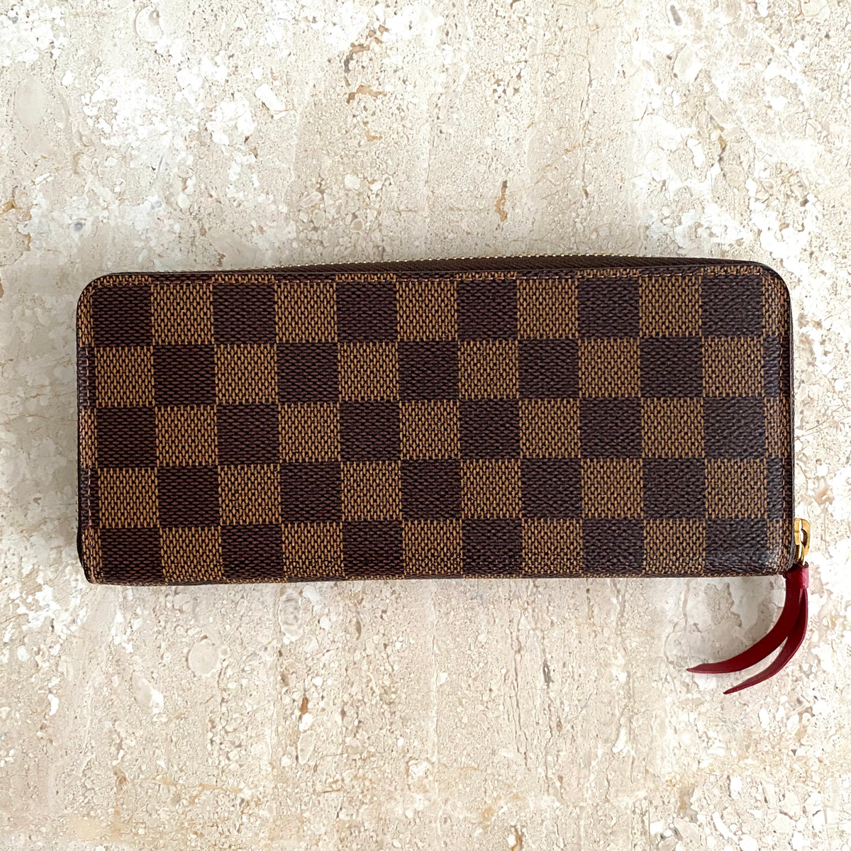 Louis Vuitton Zippy Wallet Rose Ballerine Damier Ebene