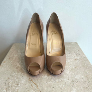 Pre-Owned CHRISTIAN LOUBOUTIN Nude Patent Very Privé 120mm - Size 41