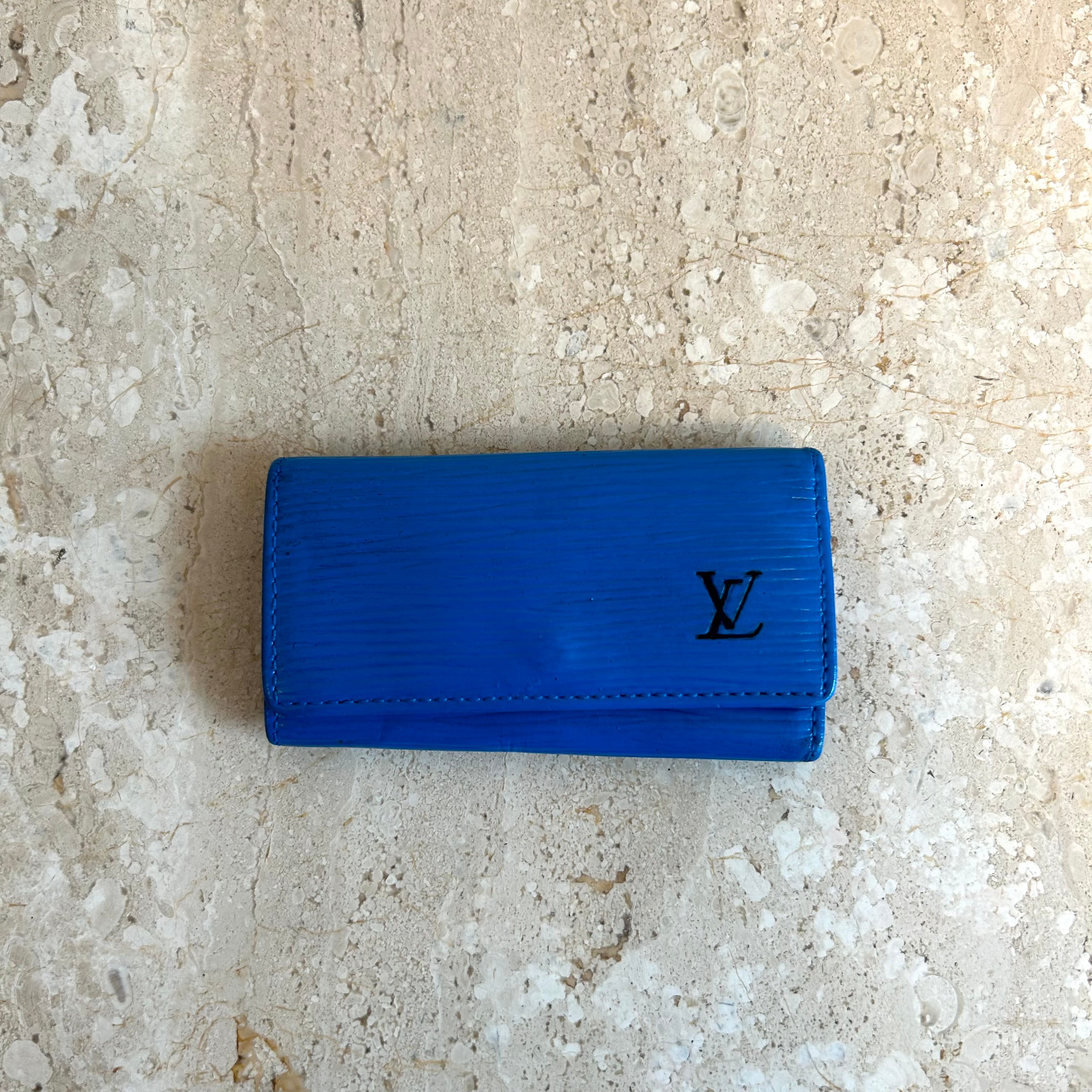 Louis Vuitton Louis Vuitton Multicles 4 Blue Epi Leather Key Case