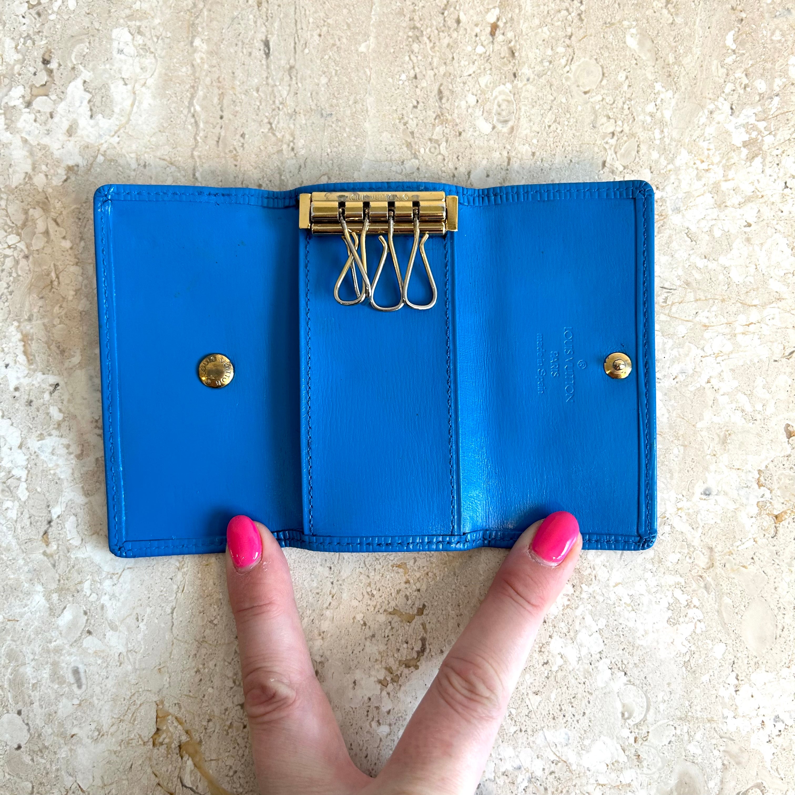 Louis Vuitton, Accessories, Electric Blue Epi Leather Lv Key Holder