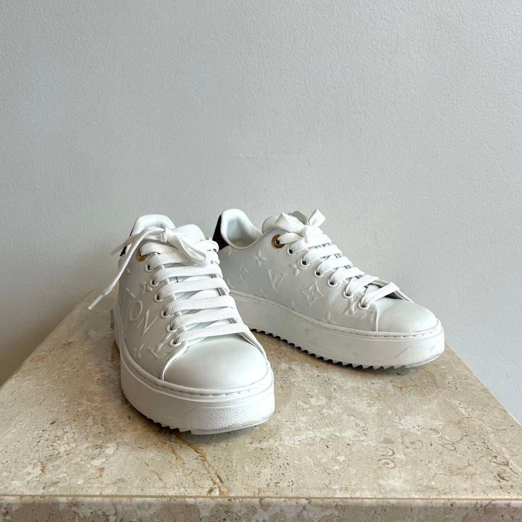 Used louis vuitton MONOGRAM TIME OUT SNEAKERS SHOES 8.5