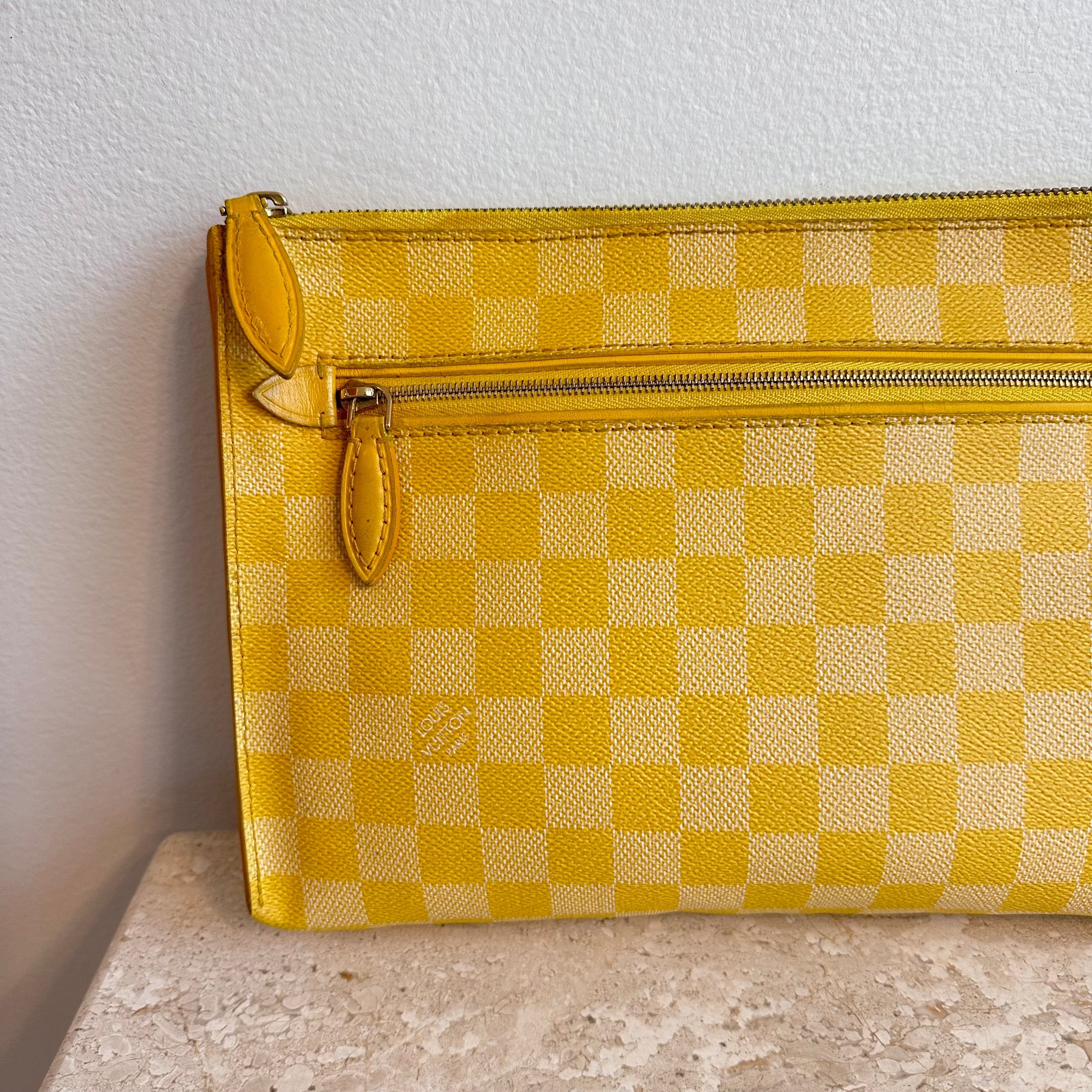 Pre-Owned LOUIS VUITTON Damier Couleurs Modul Shoulder Bag Mimosa