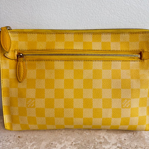 Pre-Owned LOUIS VUITTON Damier Couleurs Modul Shoulder Bag Mimosa