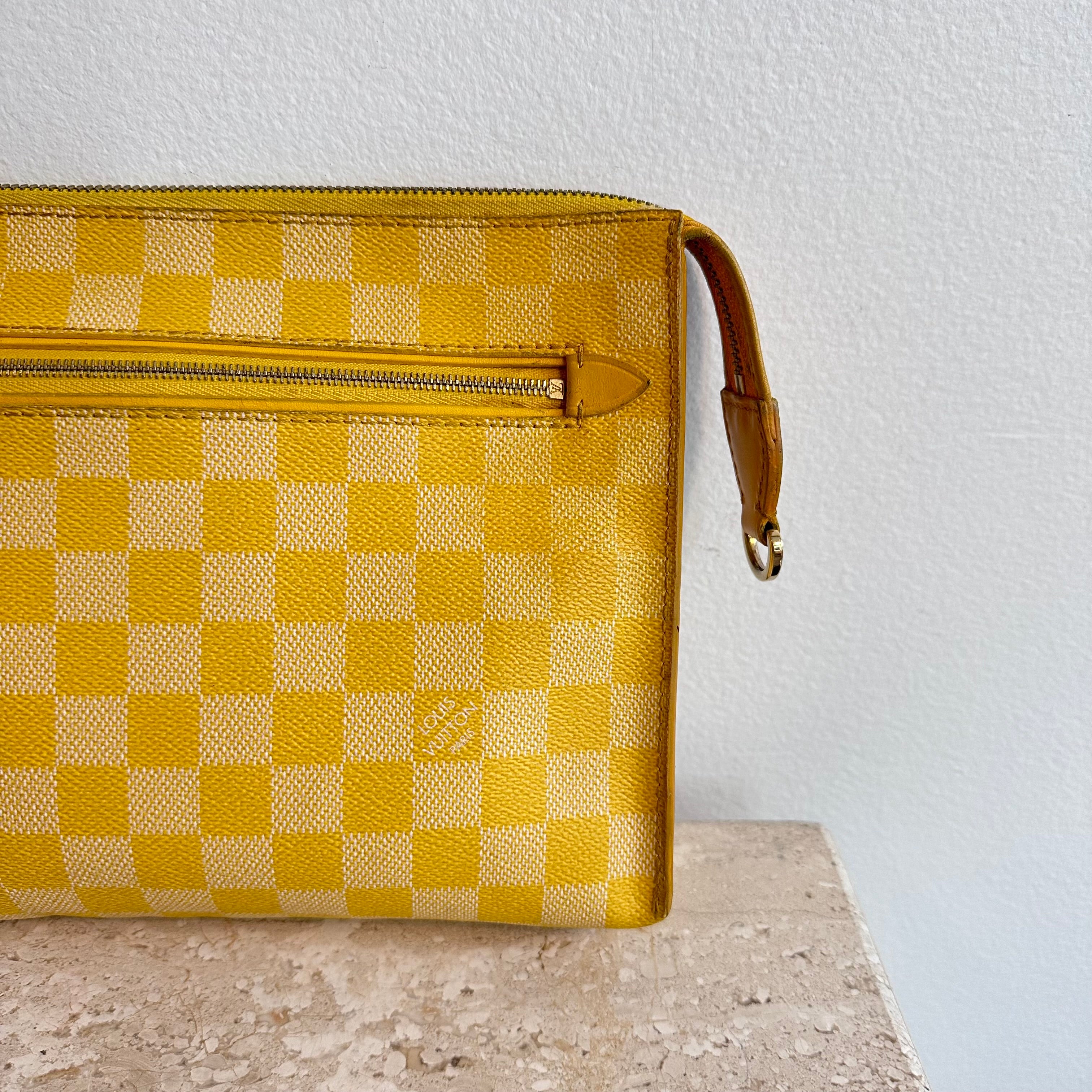 Pre-Owned LOUIS VUITTON Damier Couleurs Modul Shoulder Bag Mimosa