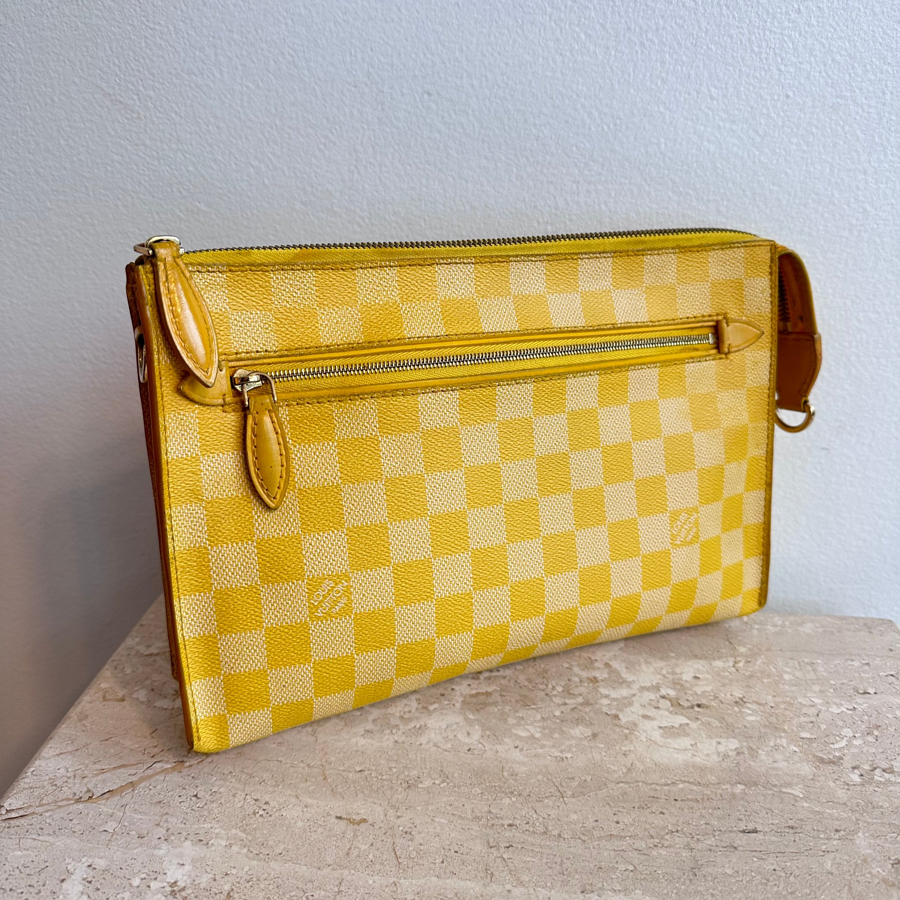 Pre-Owned LOUIS VUITTON Damier Couleurs Modul Shoulder Bag Mimosa