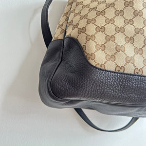 Pre-Owned GUCCI Bamboo GG Canvas Shoulder Bag