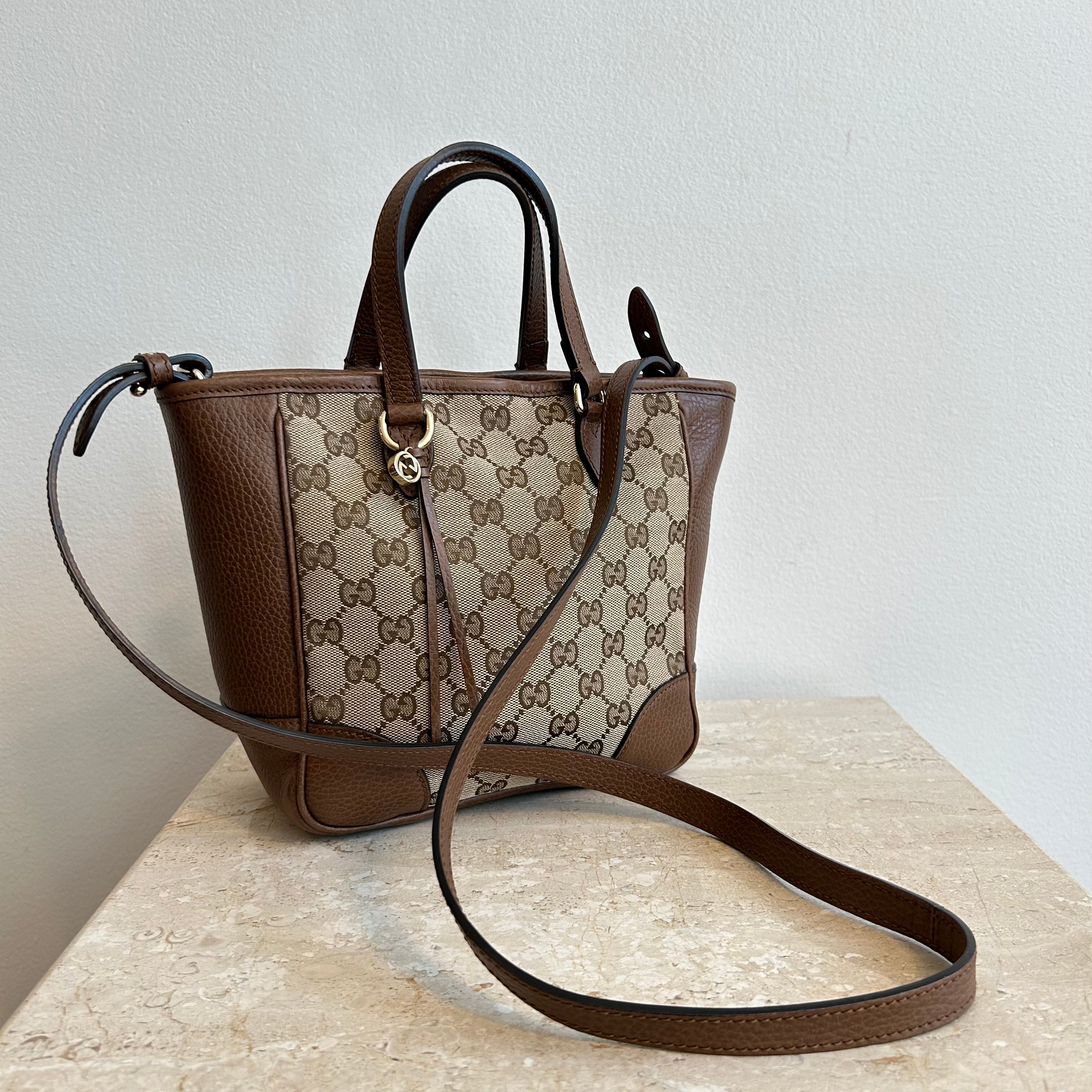 Pre-Owned GUCCI Monogram Canvas Bree Small Tote