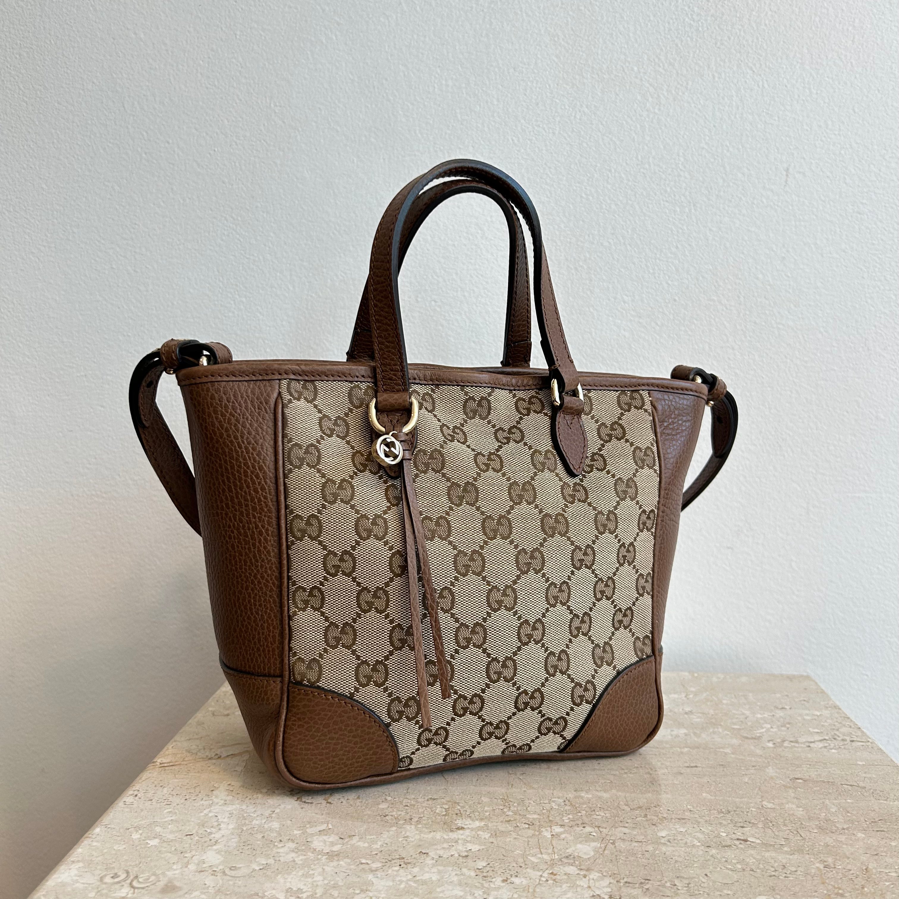 Pre-Owned GUCCI Monogram Canvas Bree Small Tote