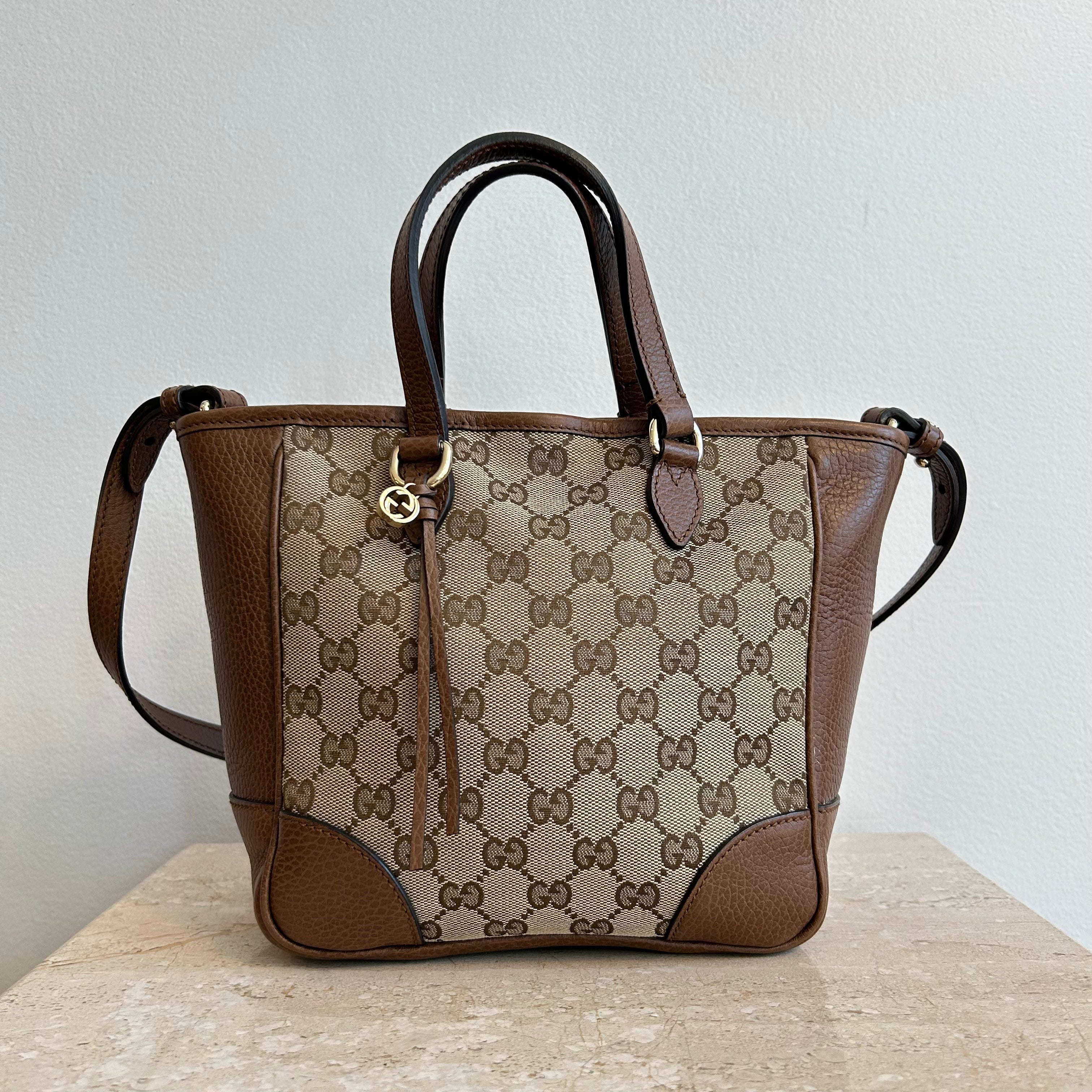 Pre-Owned GUCCI Monogram Canvas Bree Small Tote