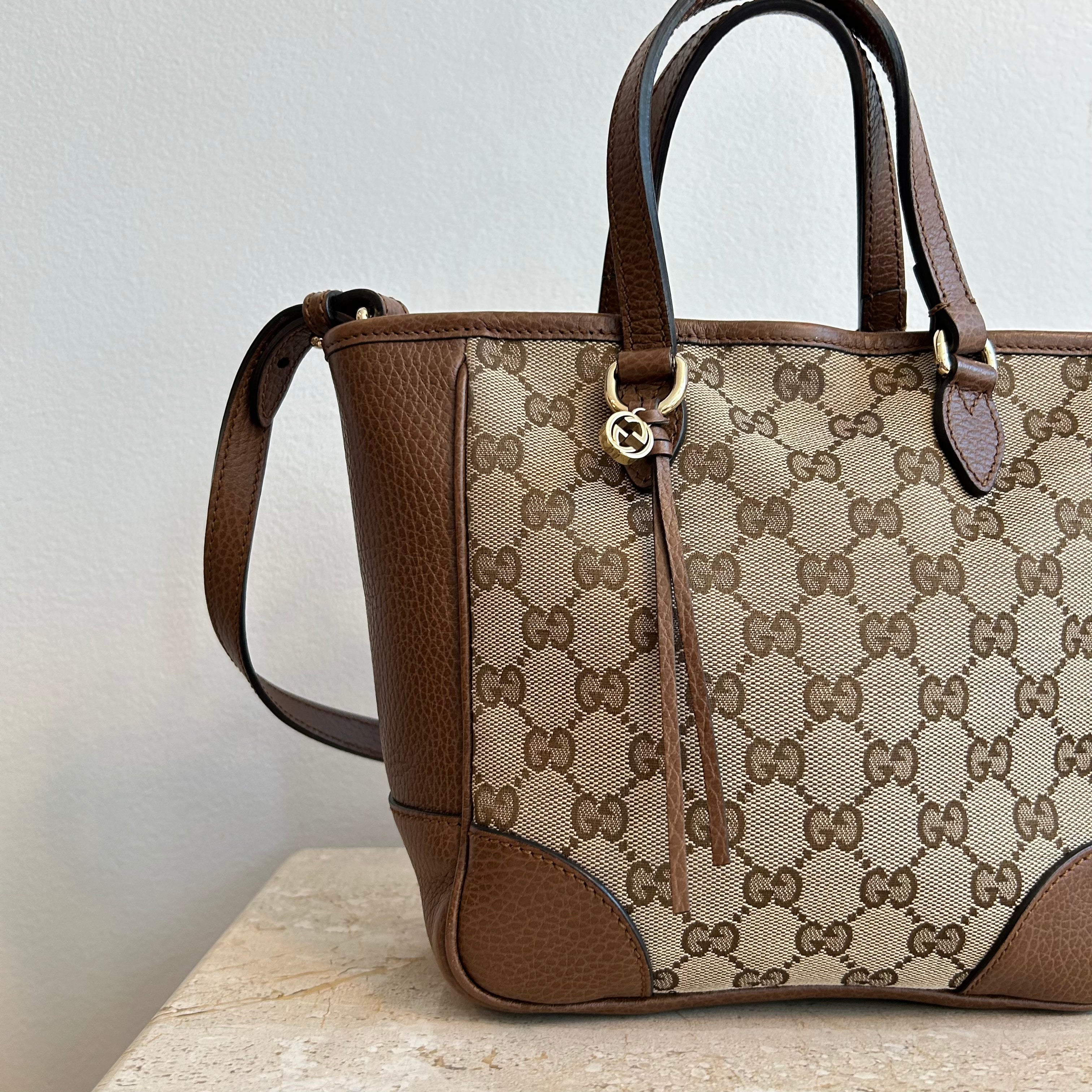 Pre-Owned GUCCI Monogram Canvas Bree Small Tote