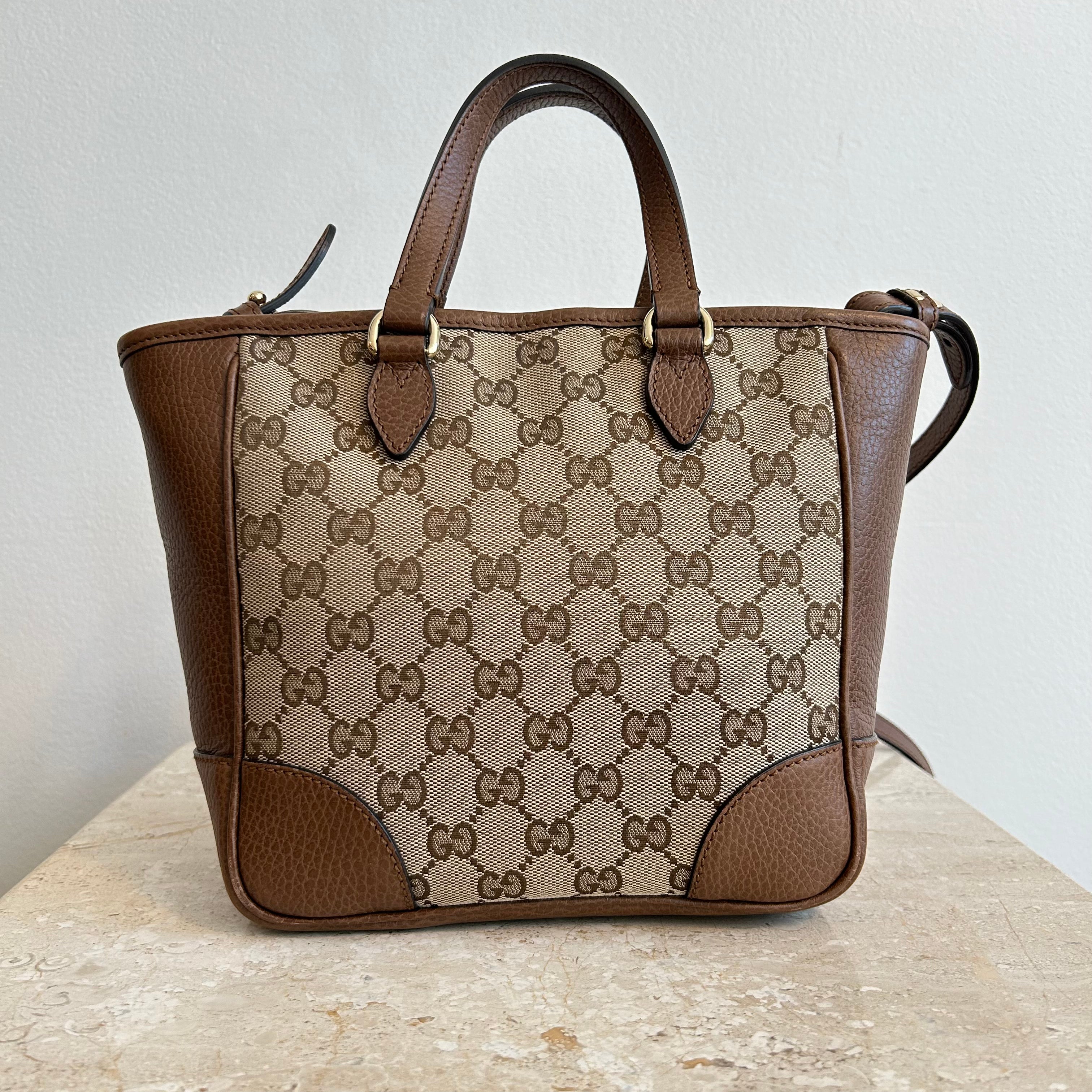 Pre-Owned GUCCI Monogram Canvas Bree Small Tote