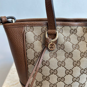 Pre-Owned GUCCI Monogram Canvas Bree Small Tote