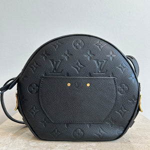 Pre-Owned LOUIS VUITTON Black Empreinte Boîte Chapeau Souple MM Bag