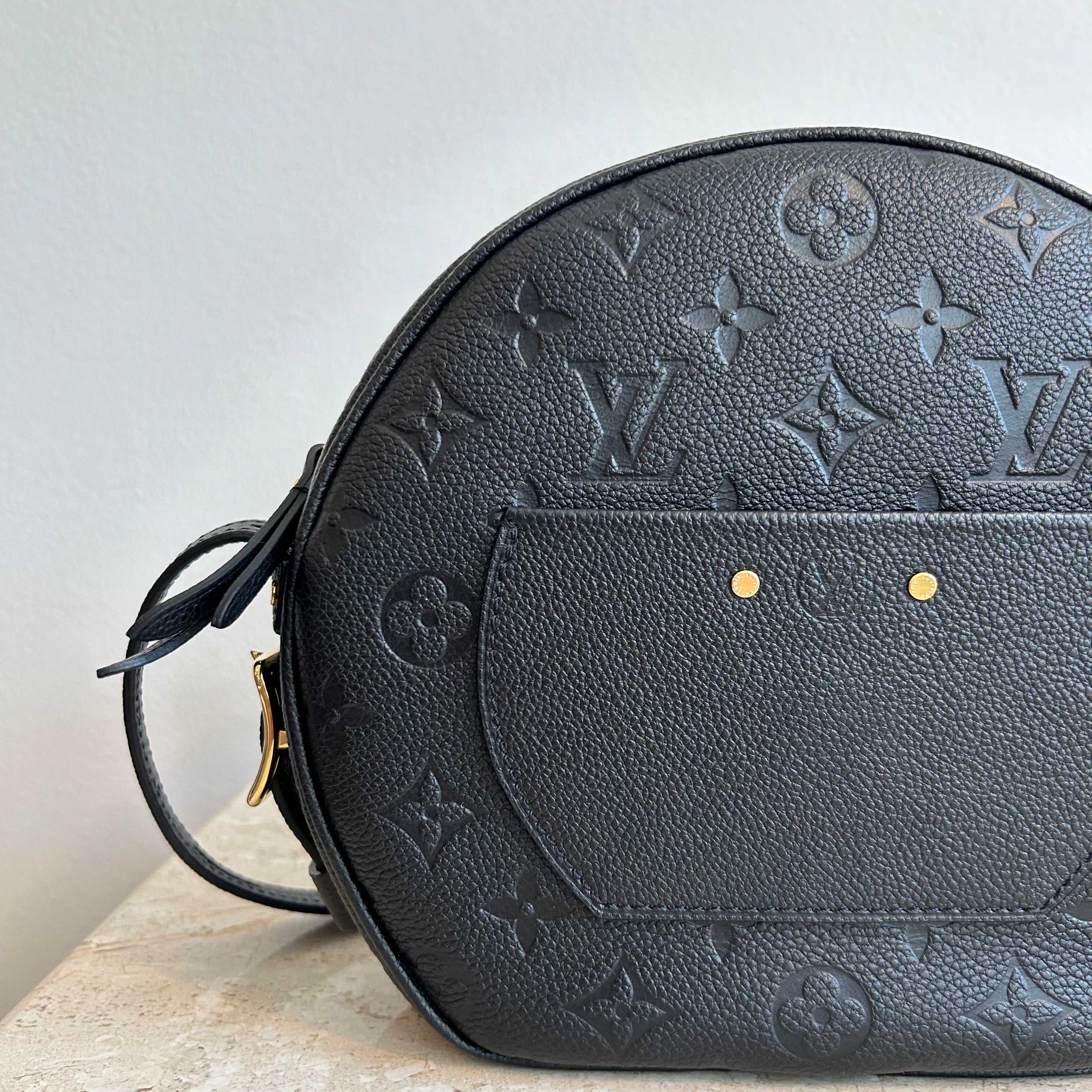 Pre-Owned LOUIS VUITTON Black Empreinte Boîte Chapeau Souple MM Bag