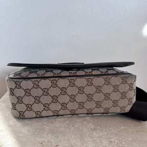 Pre-Owned GUCCI GG Monogram Flap Messenger Bag