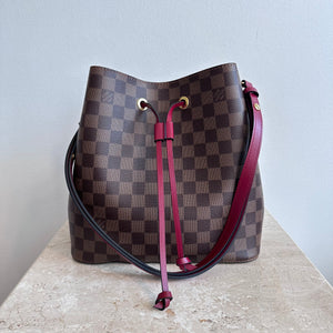 Pre-Owned LOUIS VUITTON  Damier Ebene Poppy Néo Noé