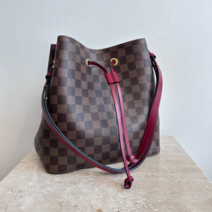 Pre-Owned LOUIS VUITTON  Damier Ebene Poppy Néo Noé