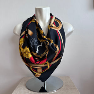 Pre-Owned HERMES Grand Manége Silk Scarf 90