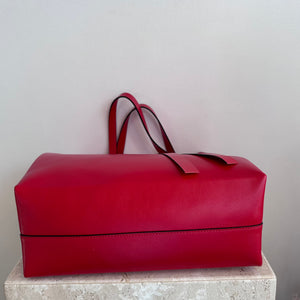 Pre-Owned VALENTINO Garavani Red Calfskin VSling Tote