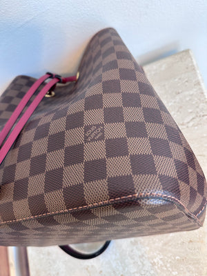 Pre-Owned LOUIS VUITTON  Damier Ebene Poppy Néo Noé