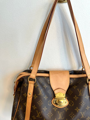 LOUIS VUITTON Stresa PM Monogram Canvas Shoulder Bag Brown