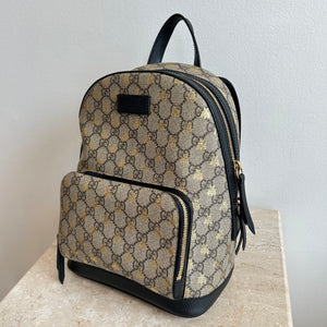 Pre-Owned GUCCI GG Supreme Bees Backpack