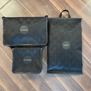 Pre-Owned GUCCI Black Off The Grid Packing Cubes - 3 Pack