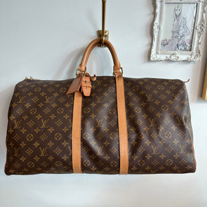 Pre-Owned LOUIS VUITTON Monogram Keepall 60 Bandoulier