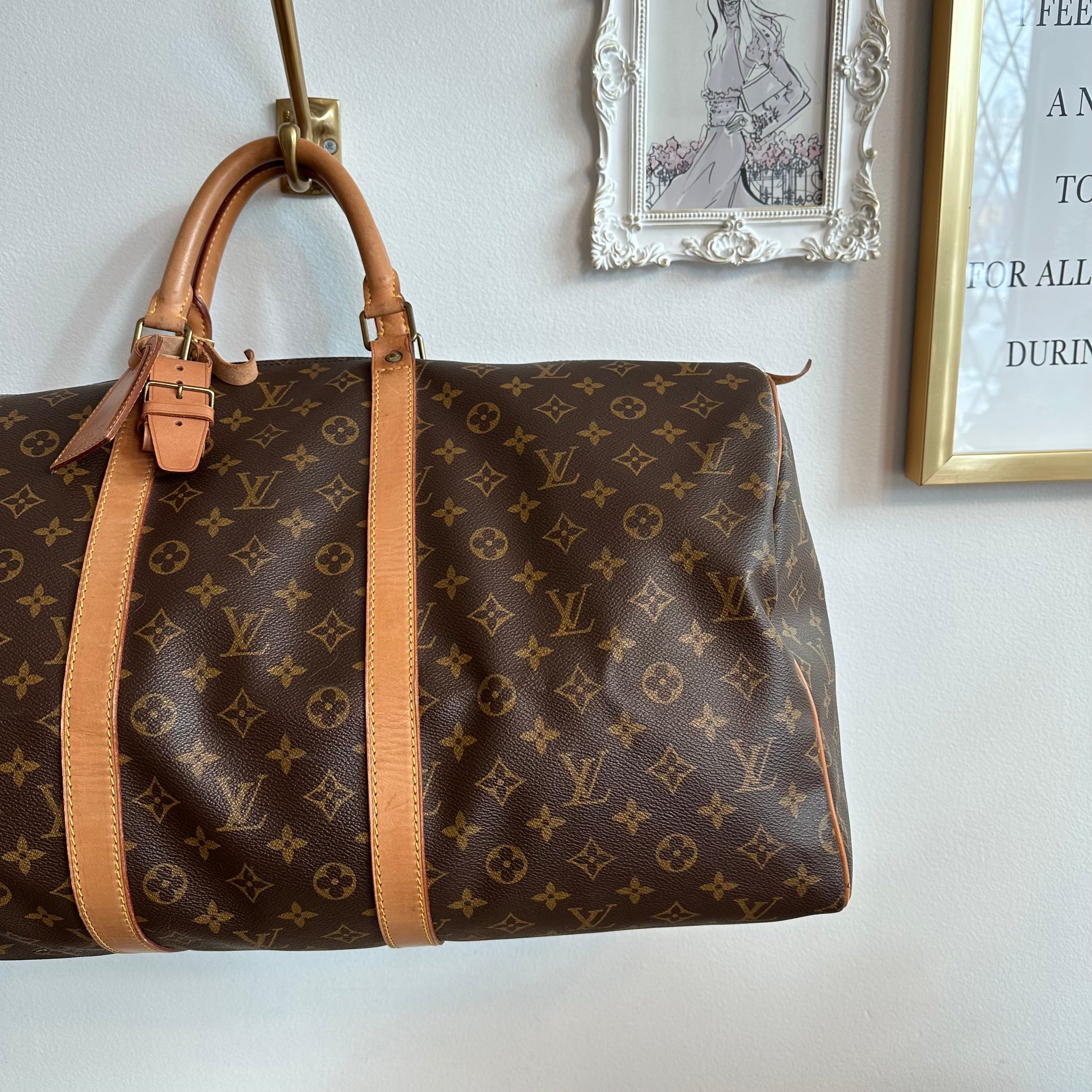 Pre-Owned LOUIS VUITTON Monogram Keepall 60 Bandoulier