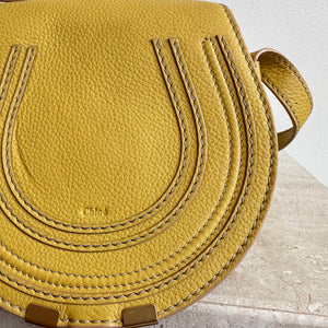 Pre-Owned CHLOE Yellow Marcie Small Saddle Crossbody