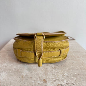 Pre-Owned CHLOE Yellow Marcie Small Saddle Crossbody