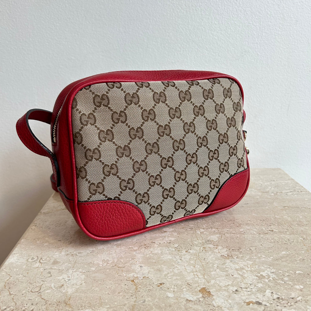 Pre-Owned GUCCI Monogram Canvas Bree Camera Bag