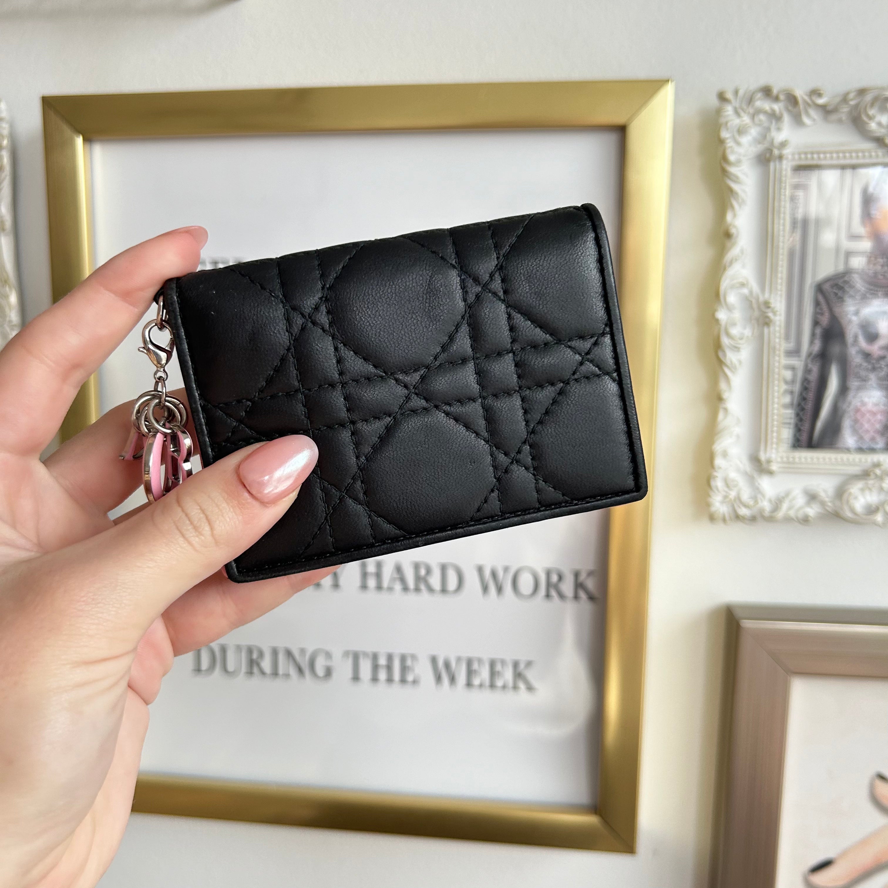 Pre-Owned DIOR Lady Dior Bloom Card Holder