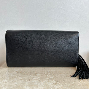 Pre-Owned GUCCI Black Leather Soho Clutch