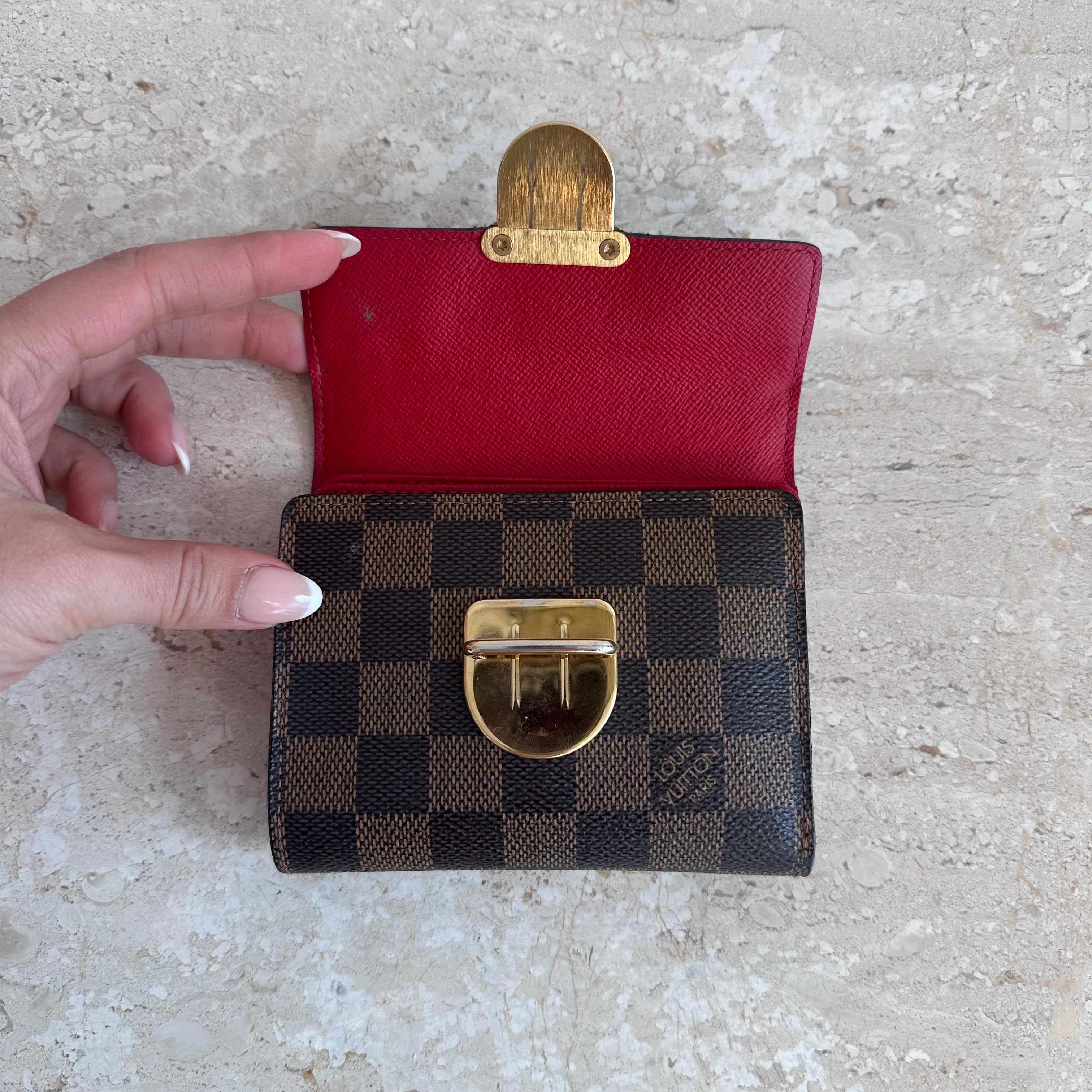 Pre-Owned LOUIS VUITTON Damier Ebene Koala Wallet