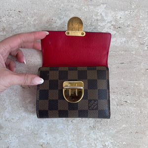 Pre-Owned LOUIS VUITTON Damier Ebene Koala Wallet