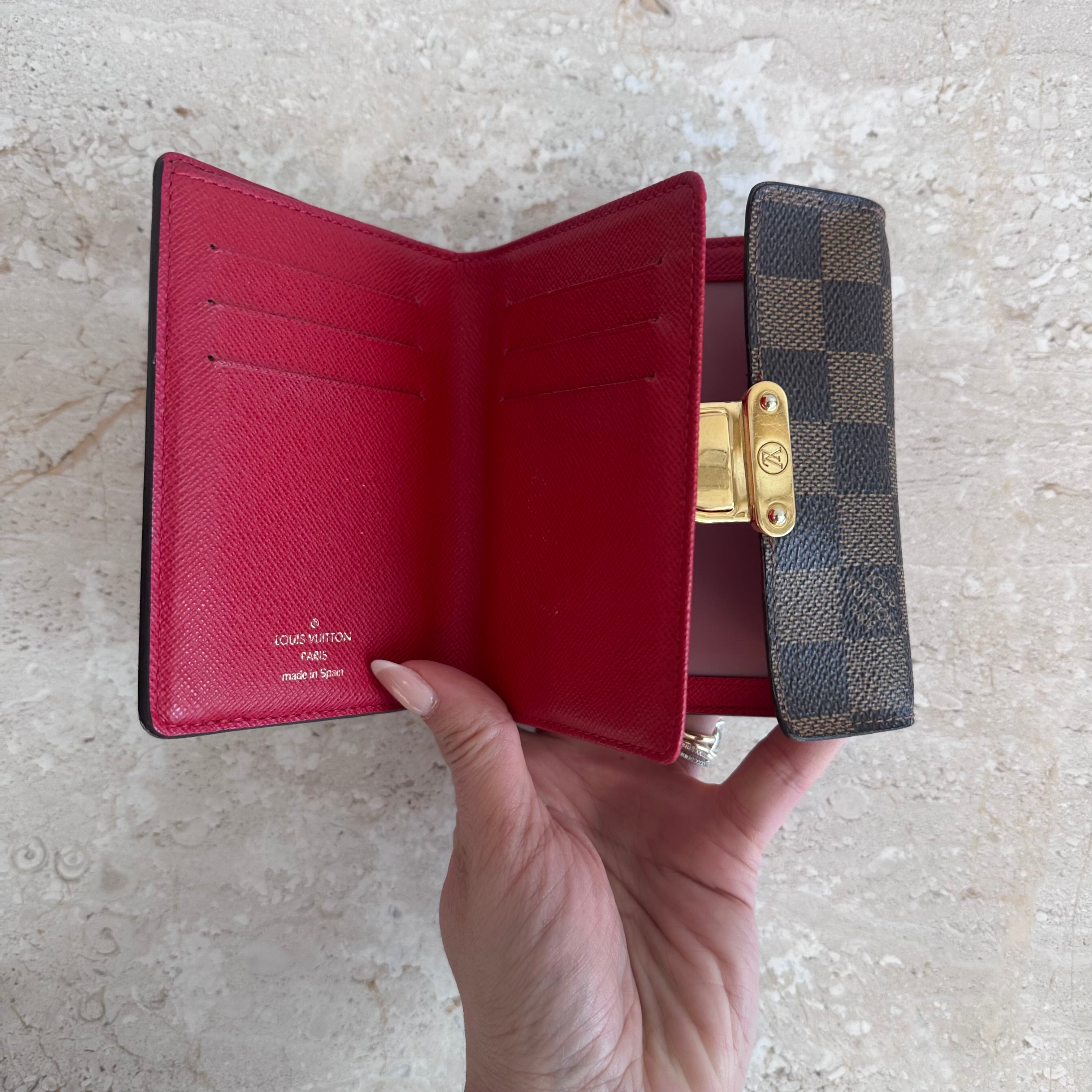 Pre-Owned LOUIS VUITTON Damier Ebene Koala Wallet