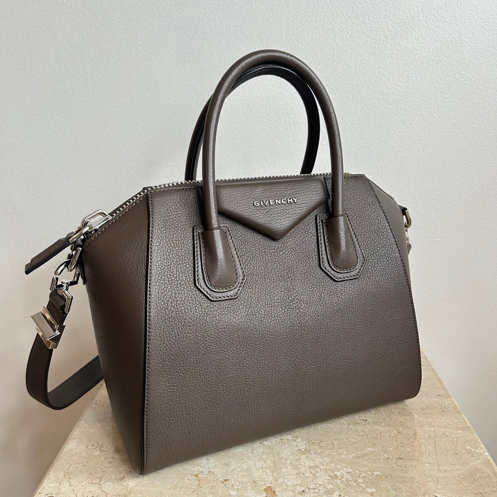 Pre-Owned GIVENCHY Small Dark Taupe Antigona Bag