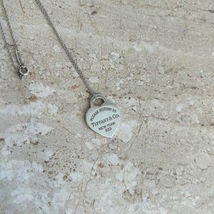 Pre-Owned Tiffany & Co. Heart Tag Pendant Necklace