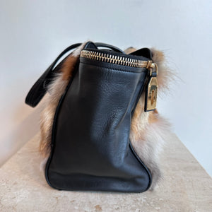 Pre-Owned SALVATORE FERRAGAMO Verve Fox Fur Handbag