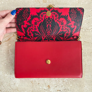 Pre-Owned VERSACE V-Mine Virtus V Heart Flap Clutch