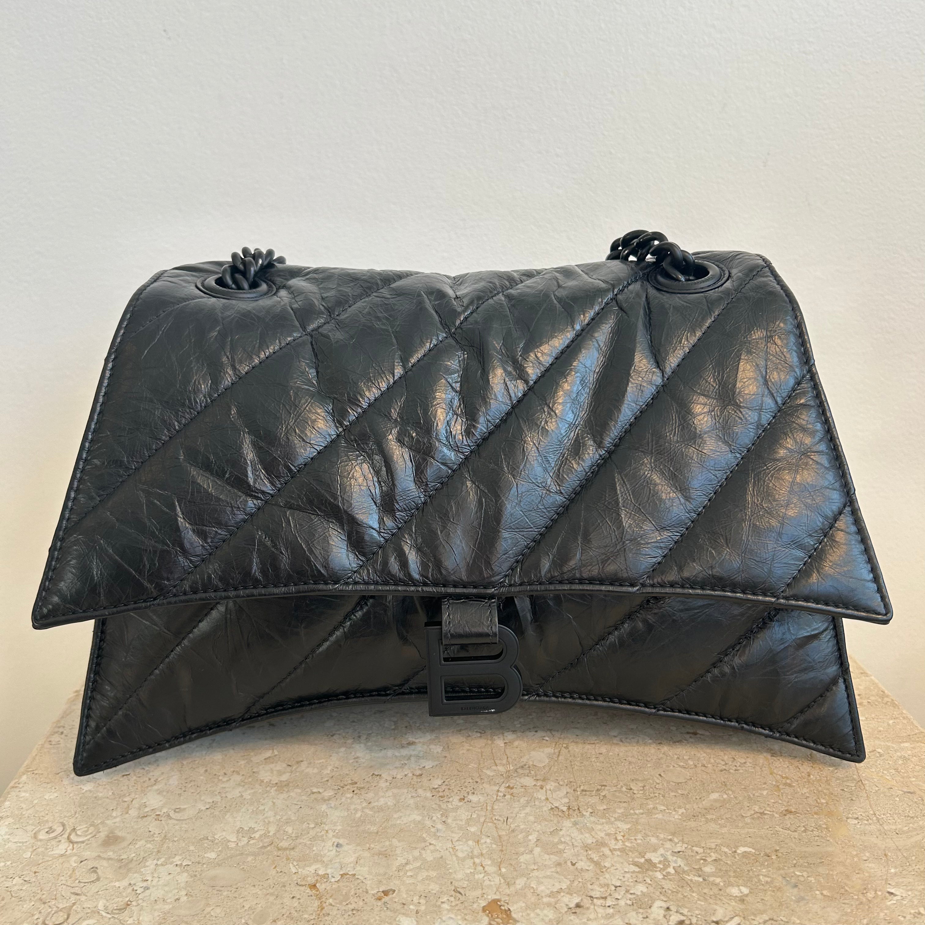 Pre-Owned BALENCIAGA Crush Medium Chain Bag