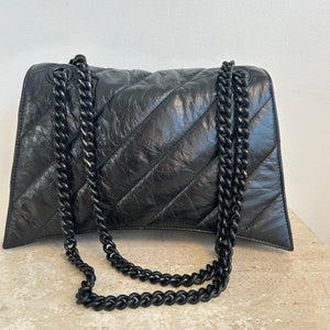 Pre-Owned BALENCIAGA Crush Medium Chain Bag