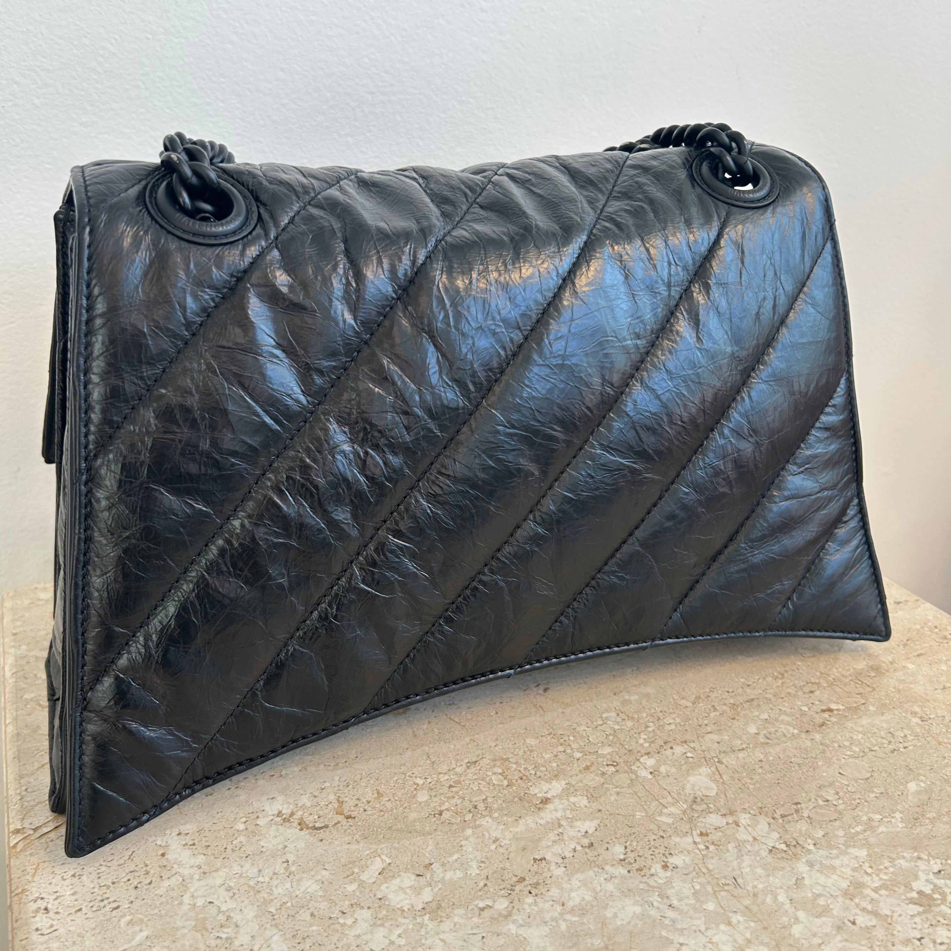 Pre-Owned BALENCIAGA Crush Medium Chain Bag