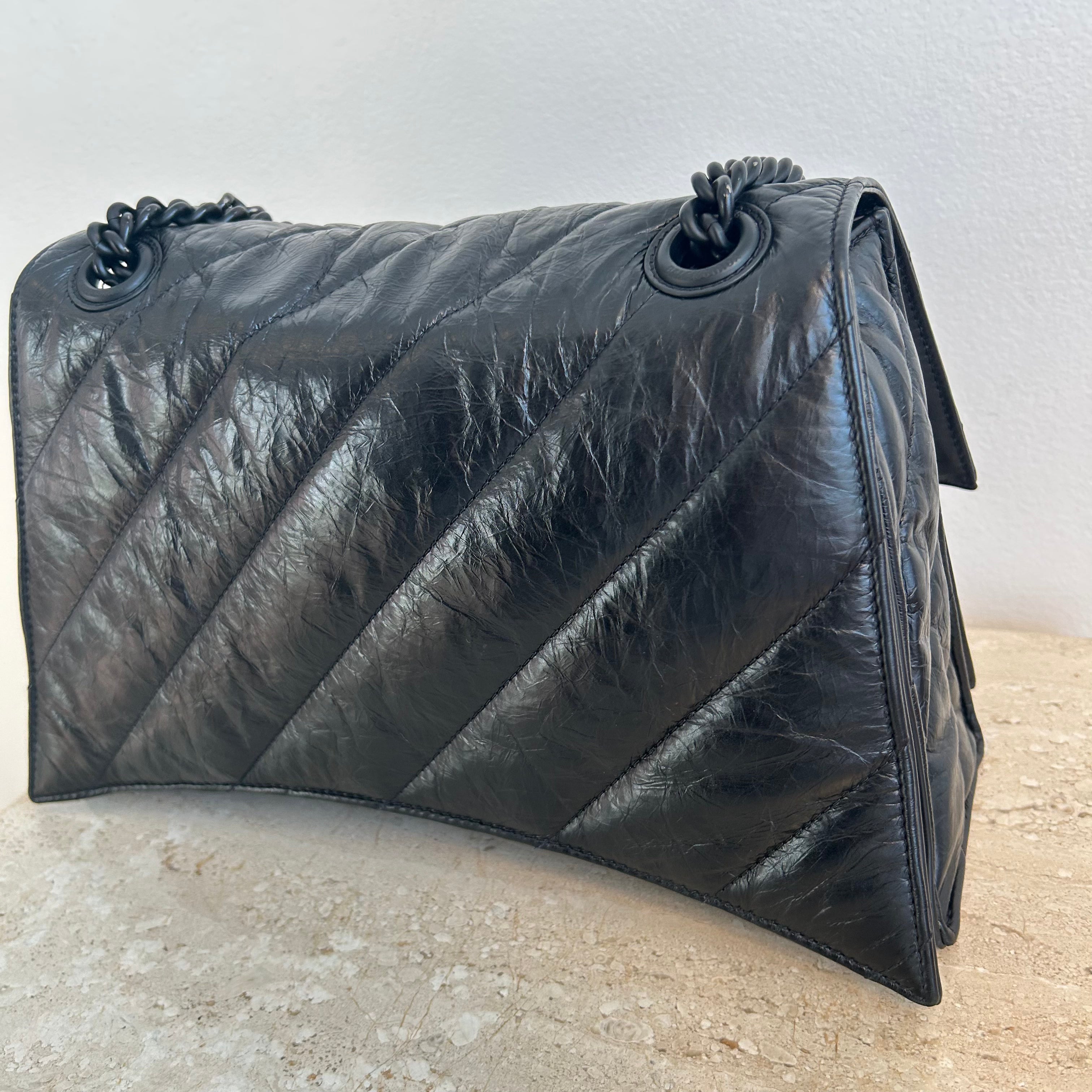 Pre-Owned BALENCIAGA Crush Medium Chain Bag