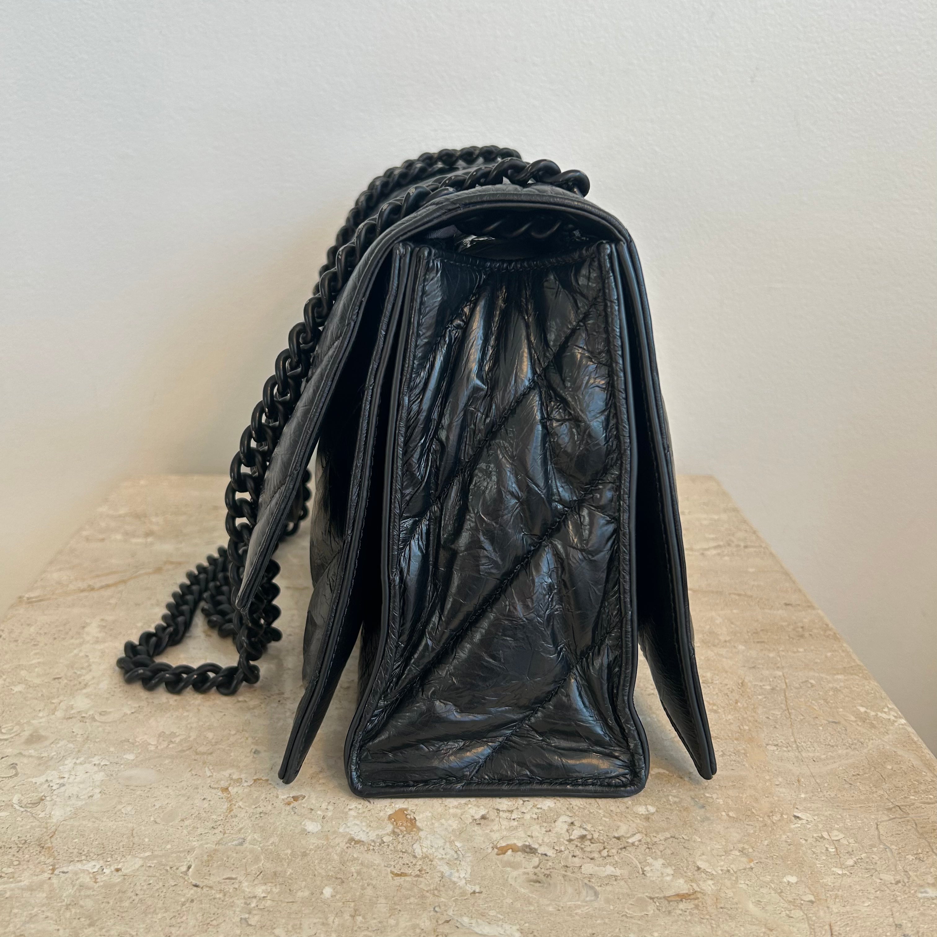 Pre-Owned BALENCIAGA Crush Medium Chain Bag