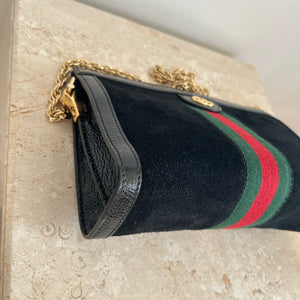 Pre-Owned GUCCI Suede Ophidia Small Shoulder Bag