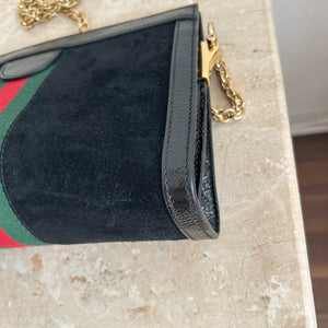 Pre-Owned GUCCI Suede Ophidia Small Shoulder Bag