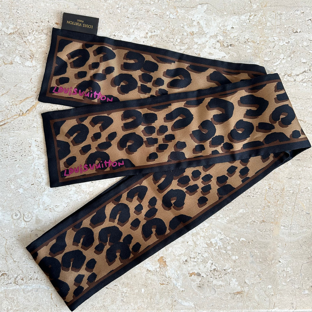 Pre-Owned LOUIS VUITTON x Stephen Sprouse Leopard Silk Bandeau